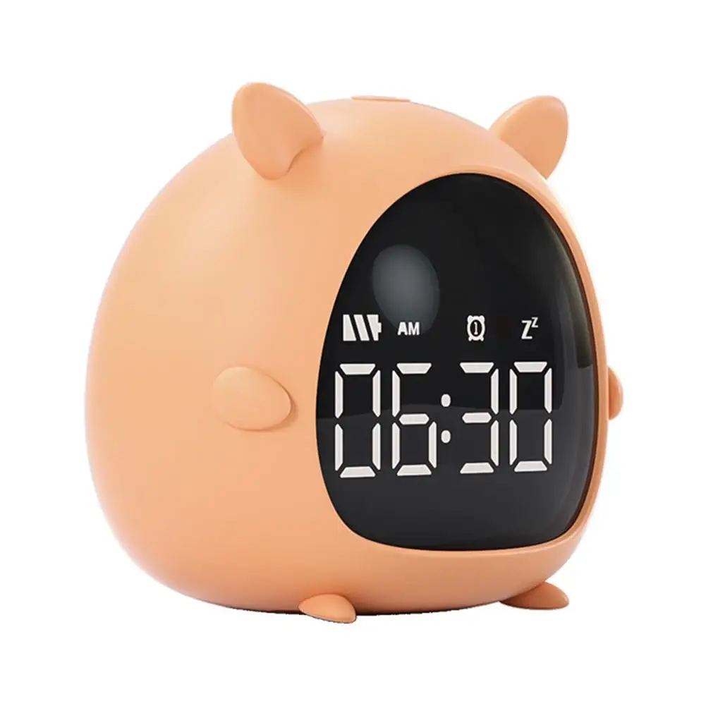 

Cartoon Mini USB Rechargeable Electronic Digital Display Alarm Clock for Kids