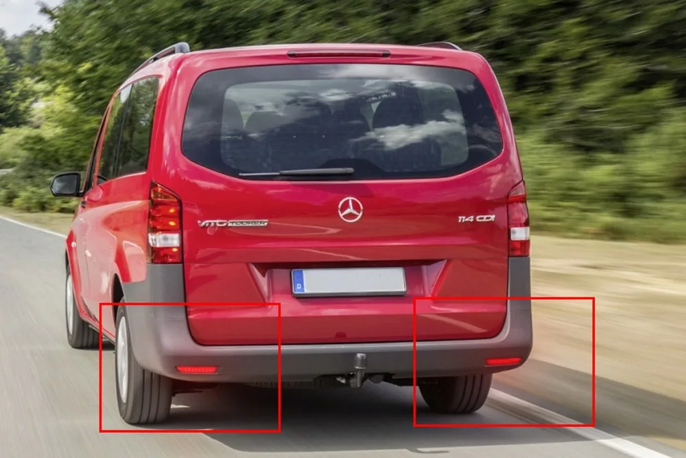 Для Mercedes-Benz W447 Vito Tourer V-Class 14-19 светодиодный задний бампер отражатель светильник 12 В