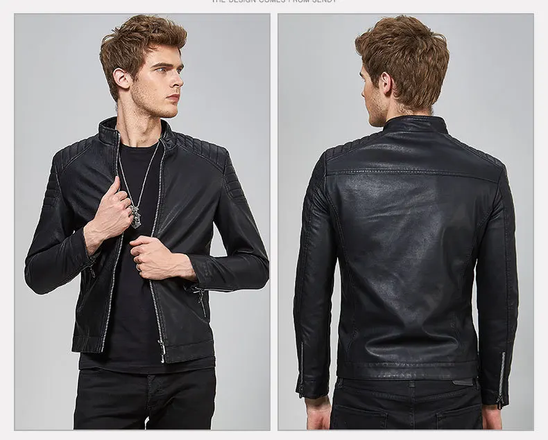 AliExpress, стиль, корейский стиль, локомотив, приталенное кожаное пальто, мужская кожаная куртка, пальто, мужское кожаное пальто 801