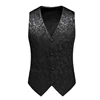 White Rose Sleeveless Waistcoat, Men's Single-breasted V-neck Business Vest, Wedding Party Men Vests Blue Red Black S-5XL 6XL 2