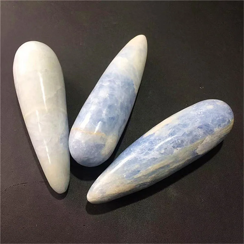 

Natural quartz crystals celestite massage stick healing stone for sale