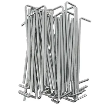 

50 x iron Tent Pegs Hooks awning grass camping caravan motorhome
