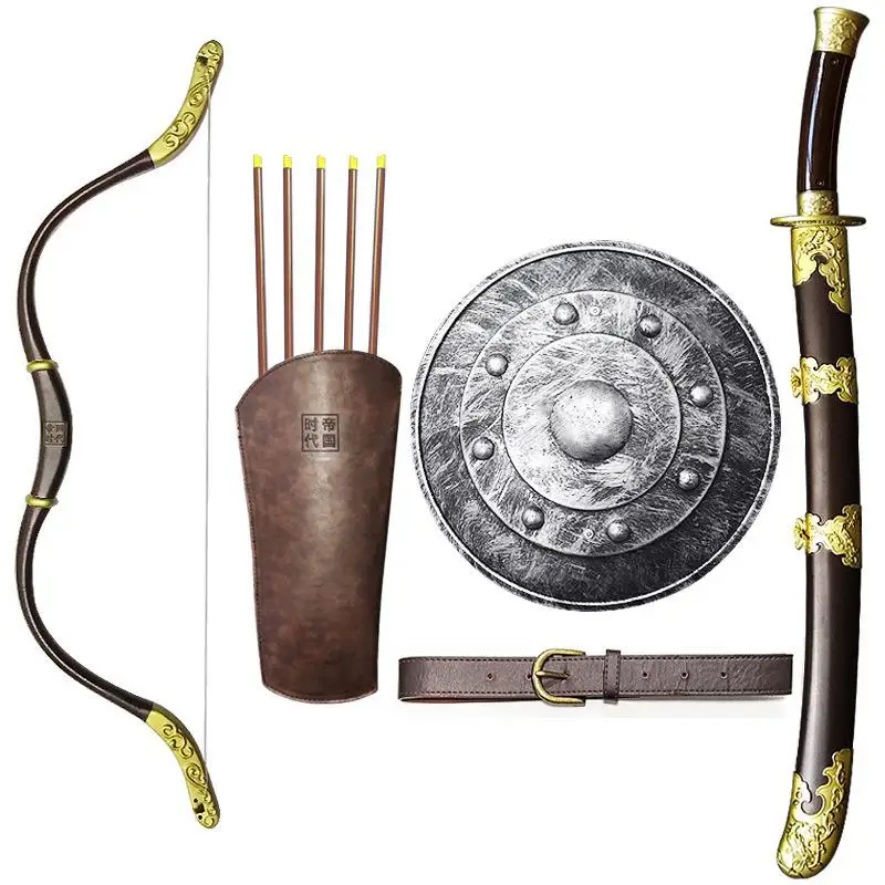 Детские пластиковые игрушки древнее оружие мальчик костюм меч носимый лук и