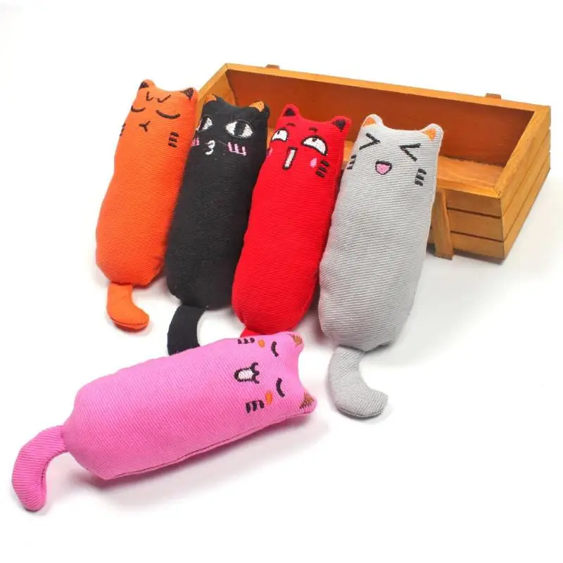 Кот шлифовальные игрушки для кошек Catnip смешной интерактивный плюшевый Кот игрушка котенок жевательная игрушка когти большой палец кусая кошка мята для кошек зубы игрушки
