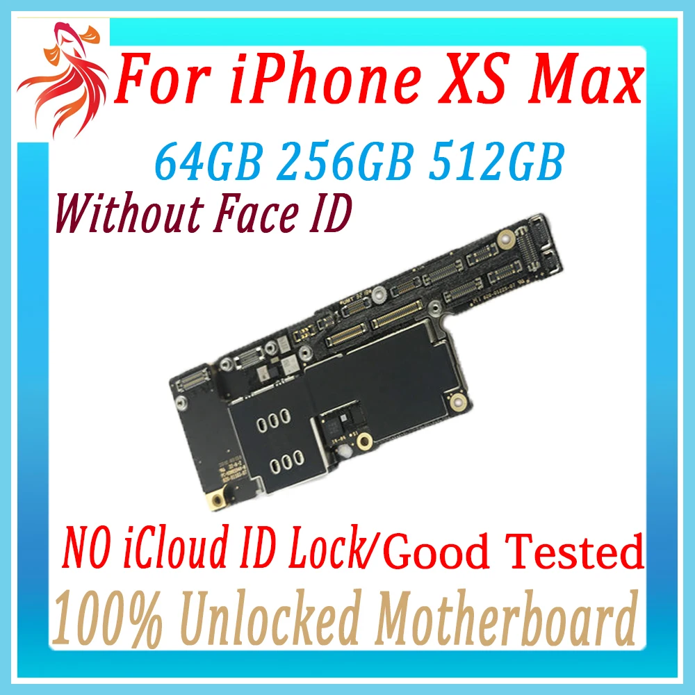 Оригинальная разблокированная материнская плата для iPhone XS Max, материнская плата без логической платы Face ID, без iCloud