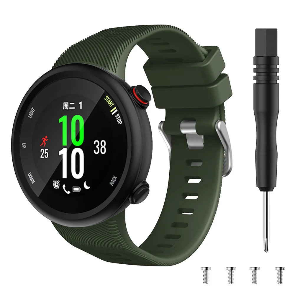 Силиконовый браслет для Garmin Forerunner 45 S, спортивный сменный ремешок для часов Garmin Forerunner 45, умный ремешок для часов