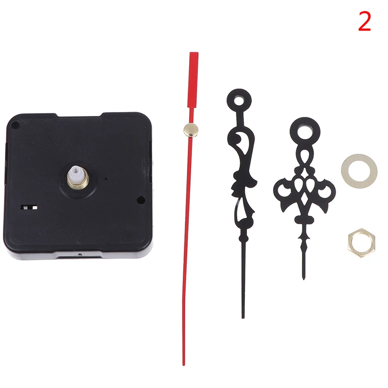 Cute Quartz Clock Movement Kit Spindle Mechanism Replacement Repair Parts With Flower Folk Spoon Hands 