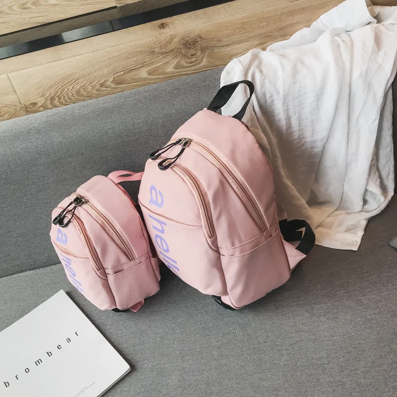 

Children Small Bookbag Kindergarten Backpack Lettered 2-6-Year-Old-Style Light 3 Unisex Baby Parent And Child Travel Backpack