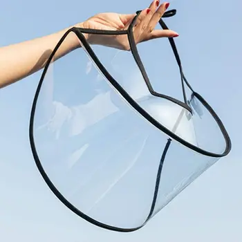 

Transparent Plastic Face Mask Cover Full Facial Eyes Mask Safety Adjustment Anti-saliva Anti Droplet Dust-proof Visor Shield
