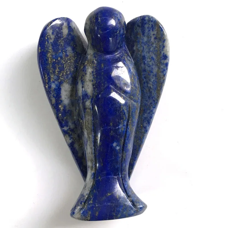 Высокое качество 3 дюймов Lapis Lazuli ангел с украшением в виде кристаллов для украшения интерьера дома украшение для Рождественский подарок или коллекция XYW