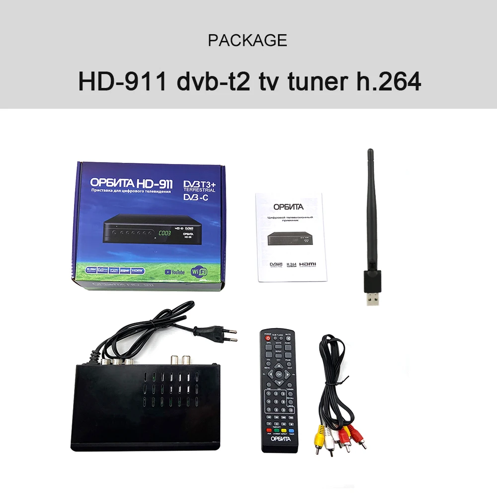 FTA цифровой ТВ приемник DVB-T2 DVB-C для России H.264 ТВ тюнер рецептор Youtube Full HD DVBT2 Wifi приемник TDT приставка