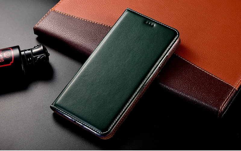 green Чехол из натуральной кожи Babylon для UMIDIGI A3 A3S A3X A5 Z2 S2 S3 One Pro F1 F2 X MAX Play power 3 откидная крышка кожаный чехол s - Цвет: green