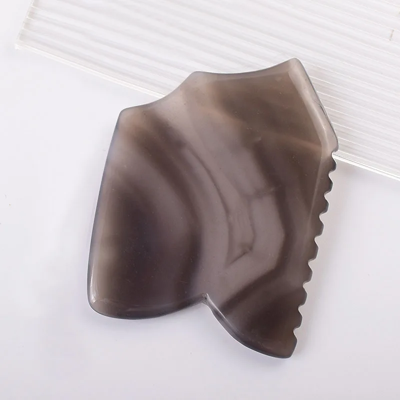 Agate Sawtooth Gua Sha Scraper Natural Stone Guasha Massage Board For Facial Skin Lifting Anti Wrinkle Cellulite Beauty Tools |