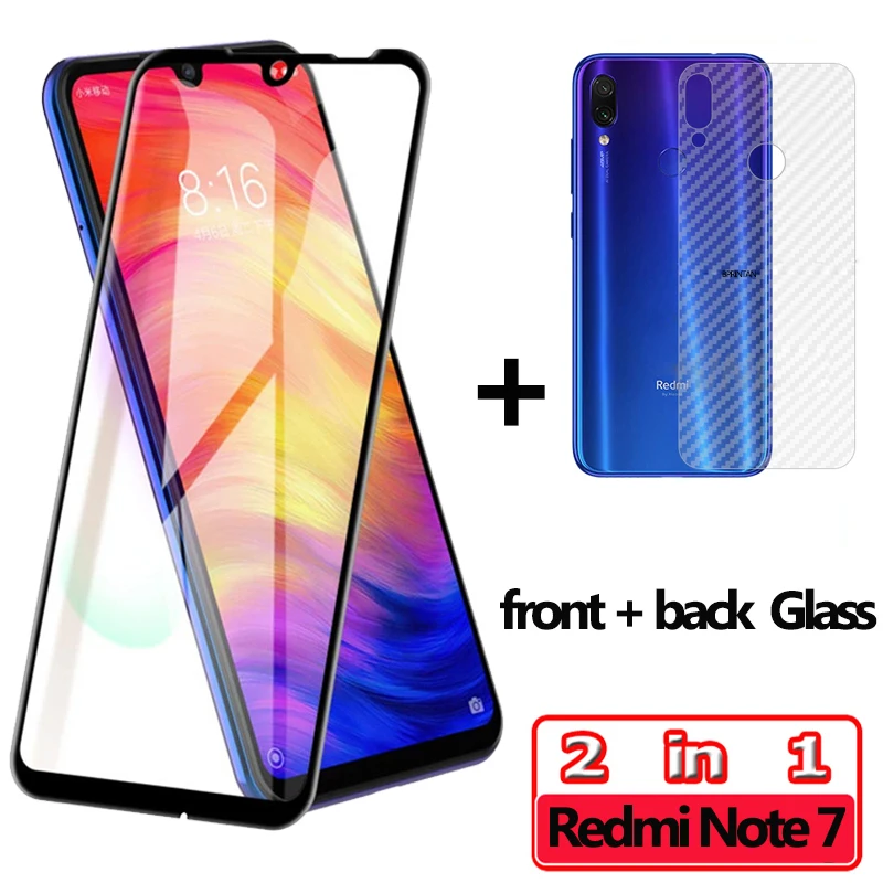 Редми нот 7 Передний+ задний защитное стекло для Xiaomi Redmi Note 7 Glass закаленное стекло 2-в-1 redmi note 7 стекло пленка Redmi-Note-7 Стекло редми ноут 7 ксиоми редми ноут 7 стекло на redmi note 7 стекло