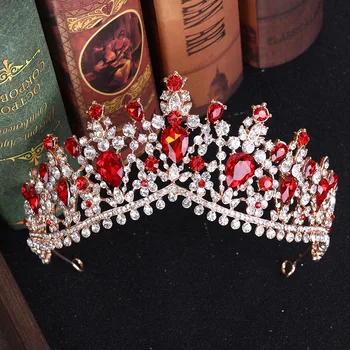 

Hot Sale Princess Big Crown Luxury Crystal Rhinestone Wedding Tiaras And Crowns Fashion Bridal Hair Accessories Bride Hairbands