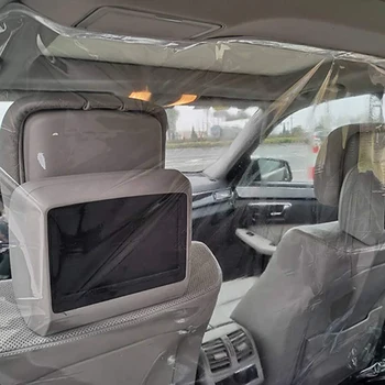 

1.4x2m Car Interior Isolation Film Transparent Insulation Curtain Reusable dust-proof Anti-Droplet Protective Film for Car Taxi