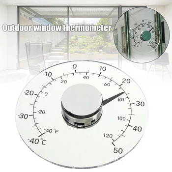 

Outdoor Thermometer Home Self-Adhesive Doors Window Transparent Waterproof Thermometer without Battery Paste BHD2