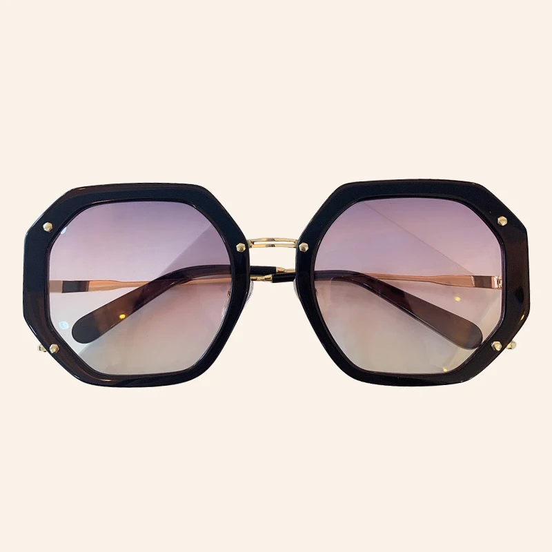 No.4 Sunglasses Высокое качество, квадратные солнцезащитные очки для женщин, винтажные, градиентные, большие, солнцезащитные очки, UV 400, gafas de sol hombre - Цвет линз: No.4 Sunglasses