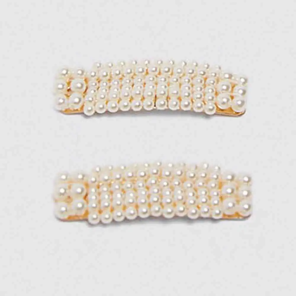 Best lady Newly ZA Simulated Pealr Hair pins For Women Wedding Party Bohemian Crystal Girls Gifts Multicoloured Hair Jewelry
