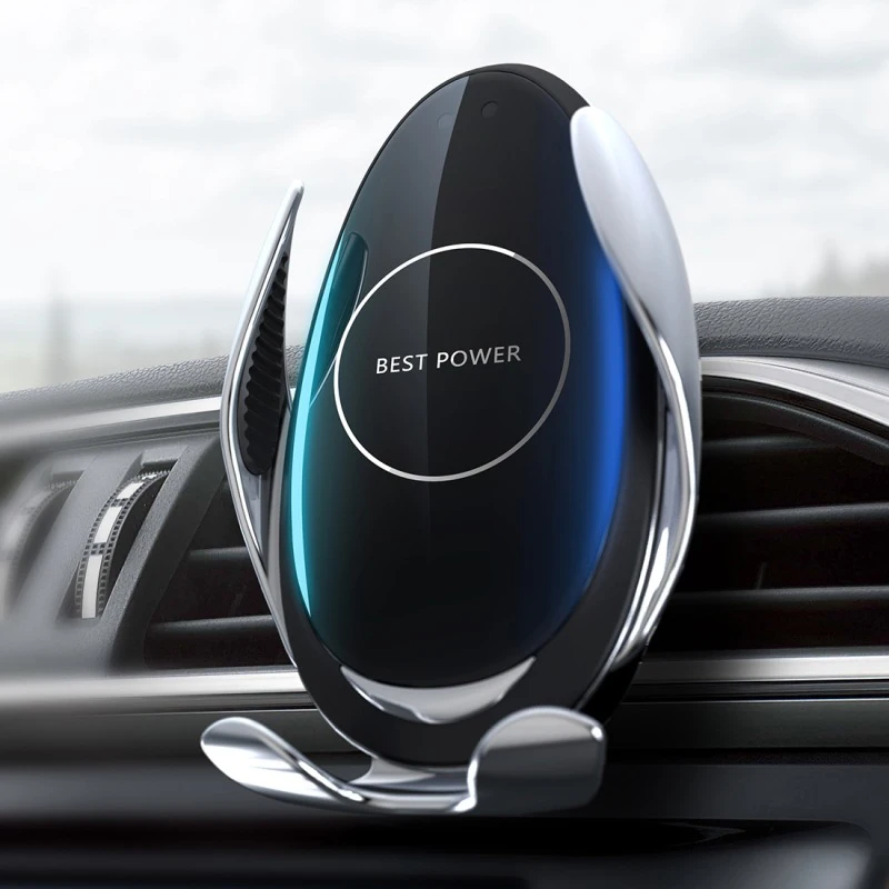 

10W Wireless Car Charger Automatic Infrared Induction Fast Charger Phone Holder For iPhone 8 11 XR XS MAX Car Stand Clamp Sensor