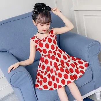 

New Girls Dress Polka Dot vestido Kids Party Birthday Clothes Backless Casual Summer Dress 2020 Retro Dot Print Child Clothing