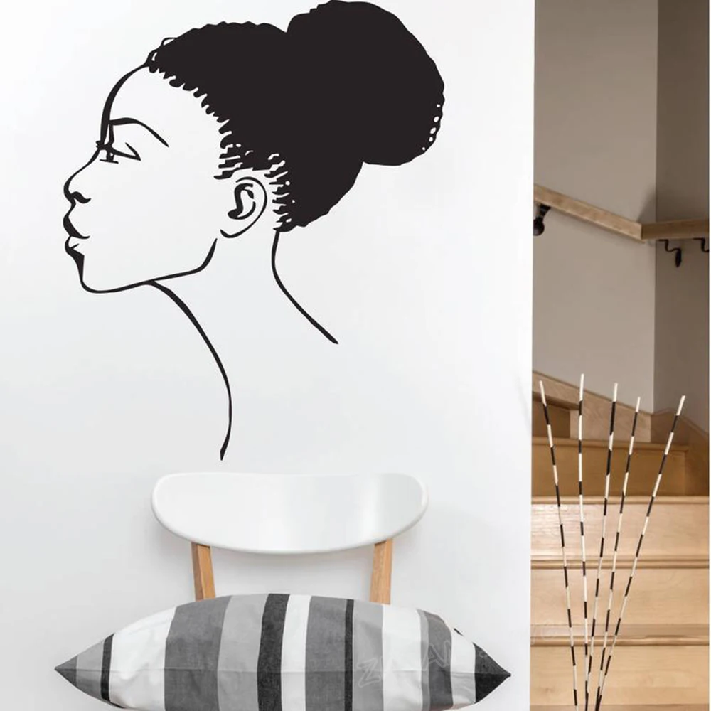 

Living Room Wall Decal Vinyl Stickers African Women Home Interior Design Art Decals Office Murals Bedroom Wall Decoration A320