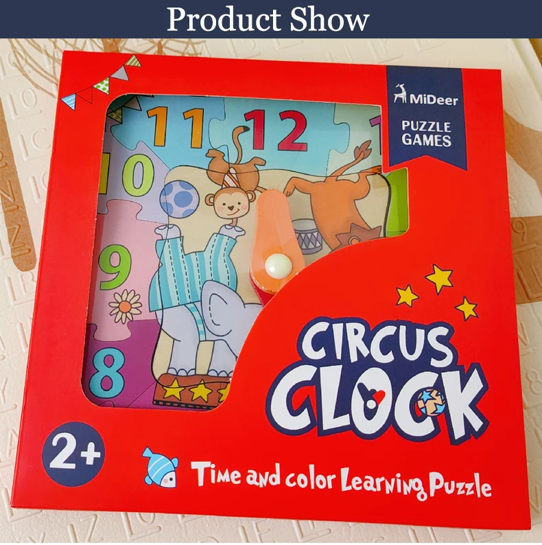 Детские пазлы MiDeer, 12 шт., часы с номером 5 мм, украшают многофункциональную базу для познания, деревянные обучающие игрушки для детей> 3 лет