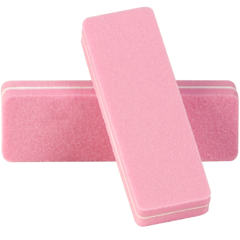 CYSHMILY 10pcs/Bag Rectangle Sponge Nail File Colorful Sanding Buffer Gel Polish Manicure Set Block Nail Files Double Side Tools