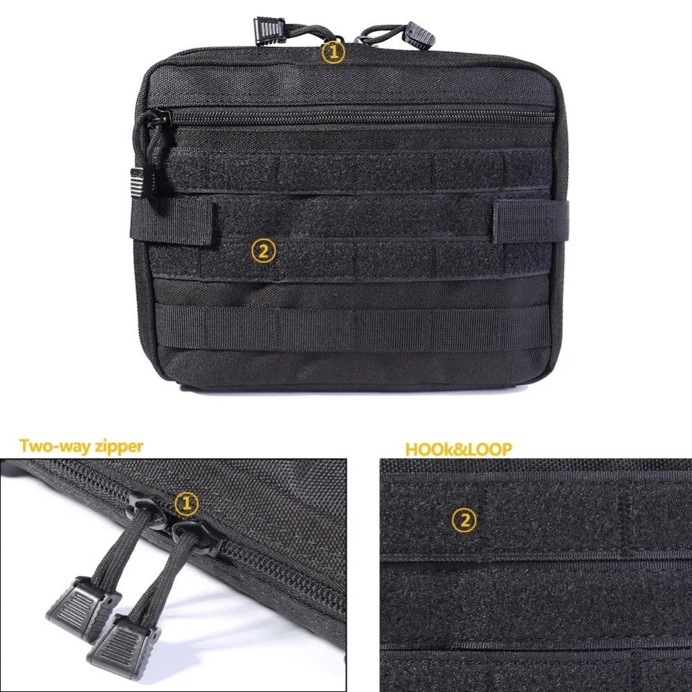 Наружная тактическая Сумка Molle, прочная многофункциональная сумка, новинка, 1000D, нейлон, водонепроницаемая, на молнии, большая емкость, чехол для лекарств, сумки