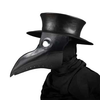 

New plague doctor mask Beak Doctor Mask Long Nose Cosplay Fancy Mask Gothic Retro Rock Leather Halloween beak Mask