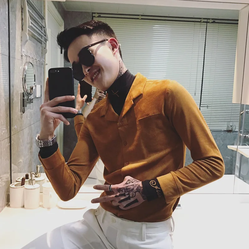 Осенние мужские рубашки с защитой цвета хаки Camisa Social Club белые мужские рубашки Slim Fit 2 шт рубашки Hemden Herren Langarm бизнес