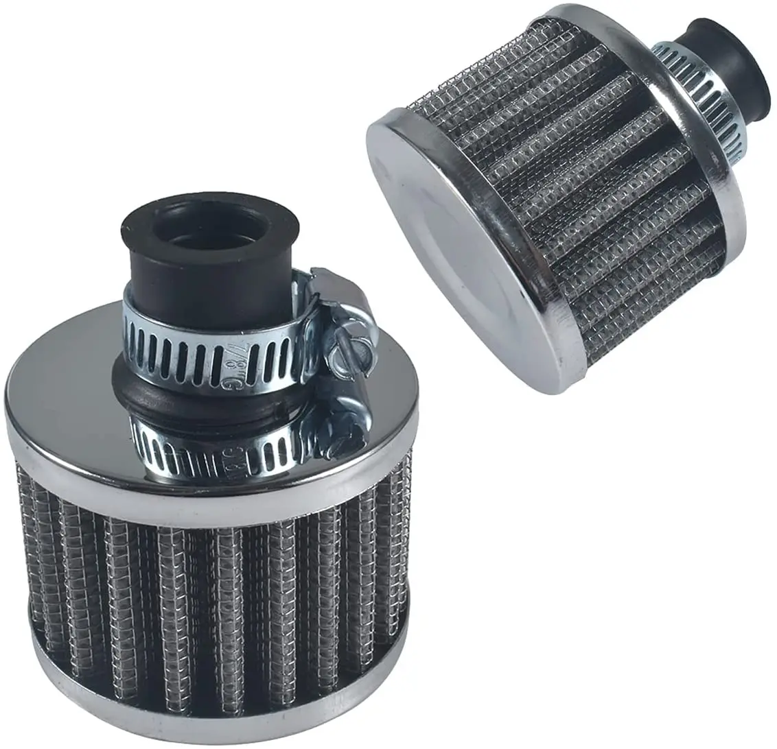 2PCS 12mm Mini Universal Sliver Motor Cone Cold Clean Air Intake Filter Turbo Vent Breather Go Kart 10pcs ceramic sliver mini 7pin tube socket 12ae6 audio base valve guitar amp parts