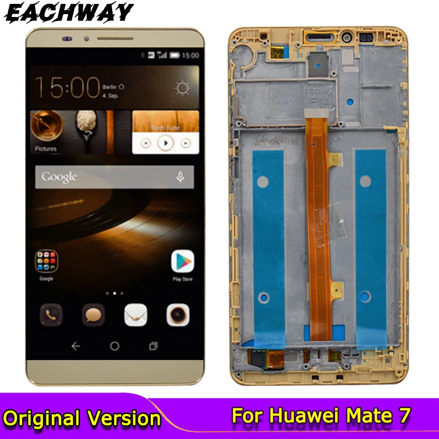 Оригинальный Для Huawei mate 7 ЖК дисплей сенсорный экран дигитайзер замена mate7 с
