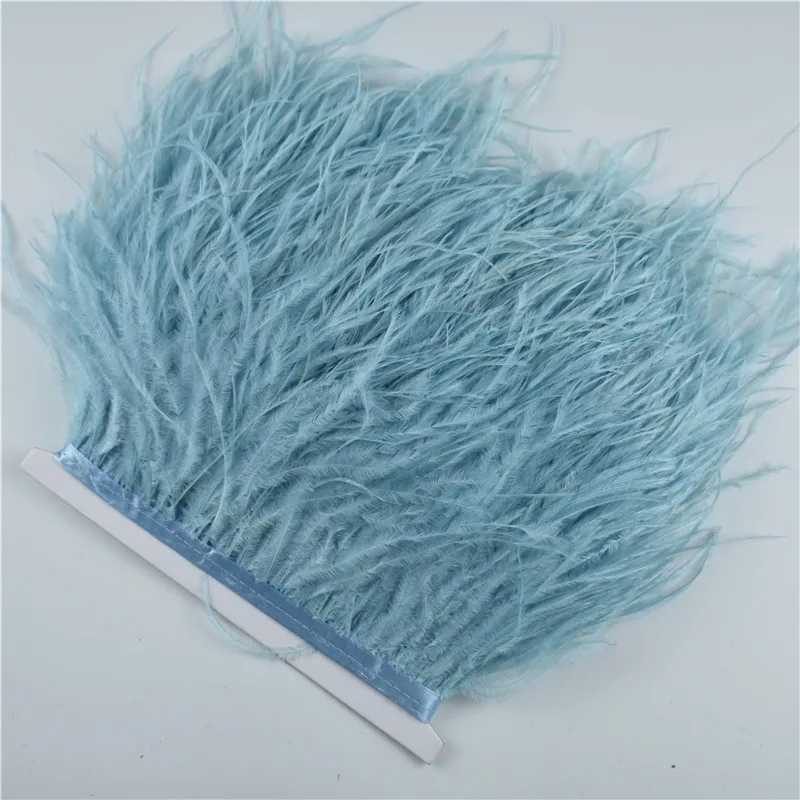 Ostrich Feathers 1M 5M 10Meters 10-15CM Fringe Trims Ribbon for Crafts Wedding Decoration