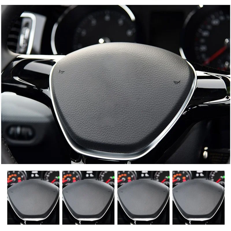 Car Styling Steering Wheel Circle Ring Logo Emblems Accessories Case For Skoda Octavia Rapid Decorative Covers