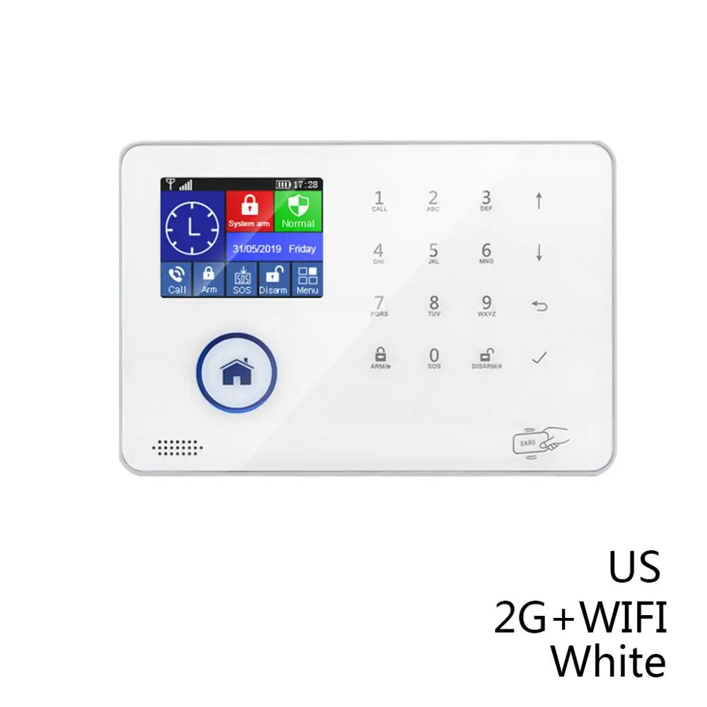 BL-6600 Беспроводная охранная сигнализация 2G GSM+ Wifi сигнализация SMS мобильное приложение сигнализация - Цвет: 2G White US