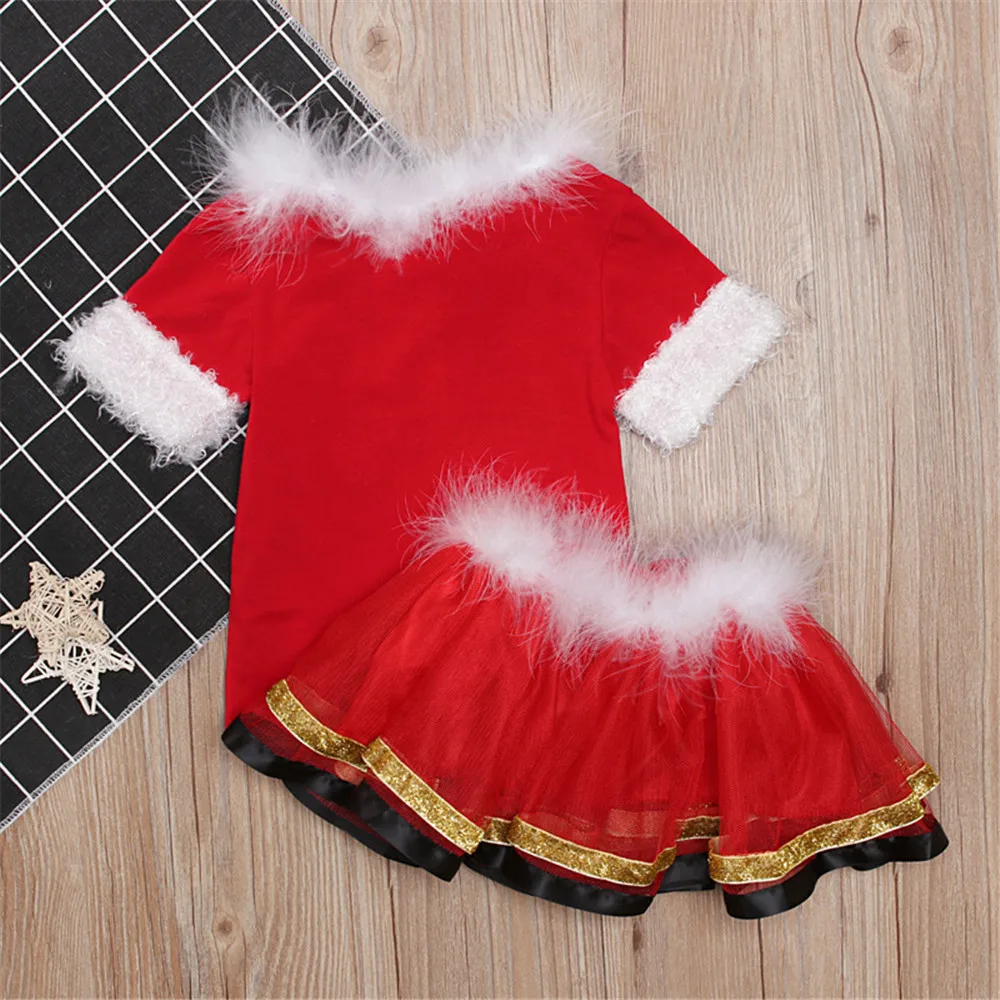 Новогодние Семейные рождественские пижамы; костюмы для новорожденных; рождественское платье для маленьких девочек; вечерние костюмы для косплея