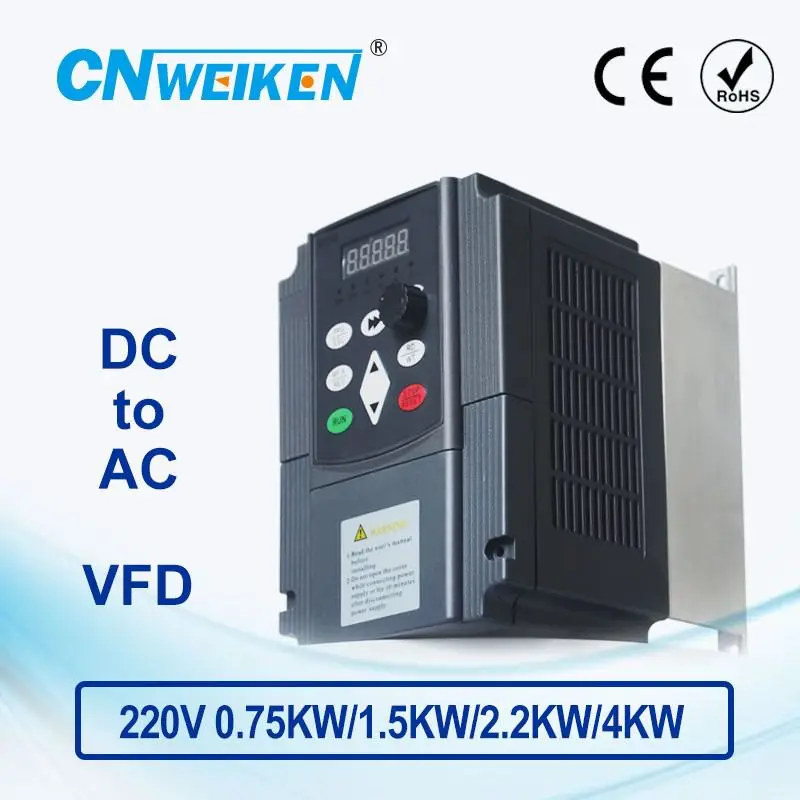 Инвертор солнечной энергии VFD DC 200-400 В 4 кВт 16 А преобразователь частоты входного