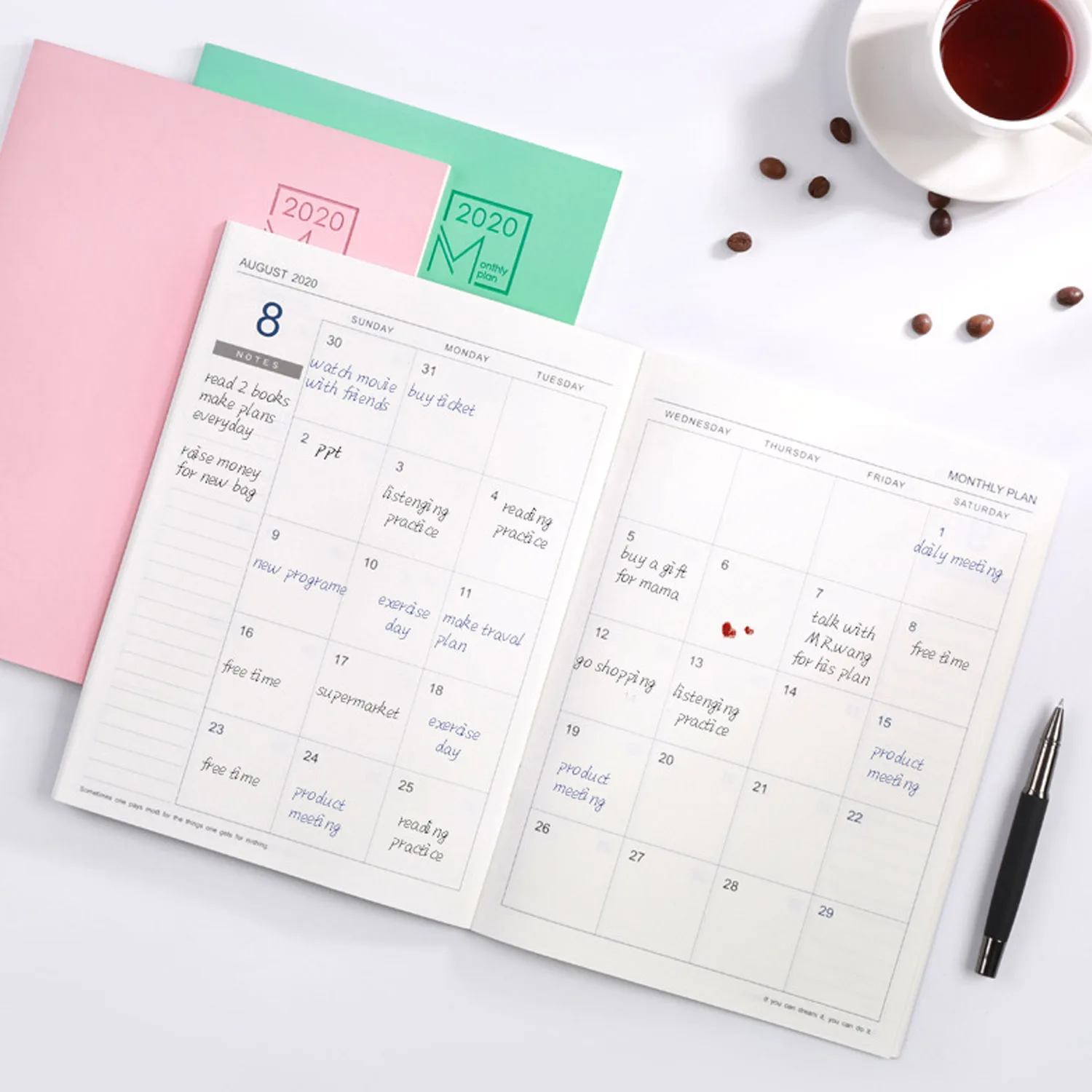 B5 календарь, ежемесячный планировщик, 365 дней, ежедневный календарный план, блокноты с 48 страницами для домашнего офиса, принадлежности для студентов