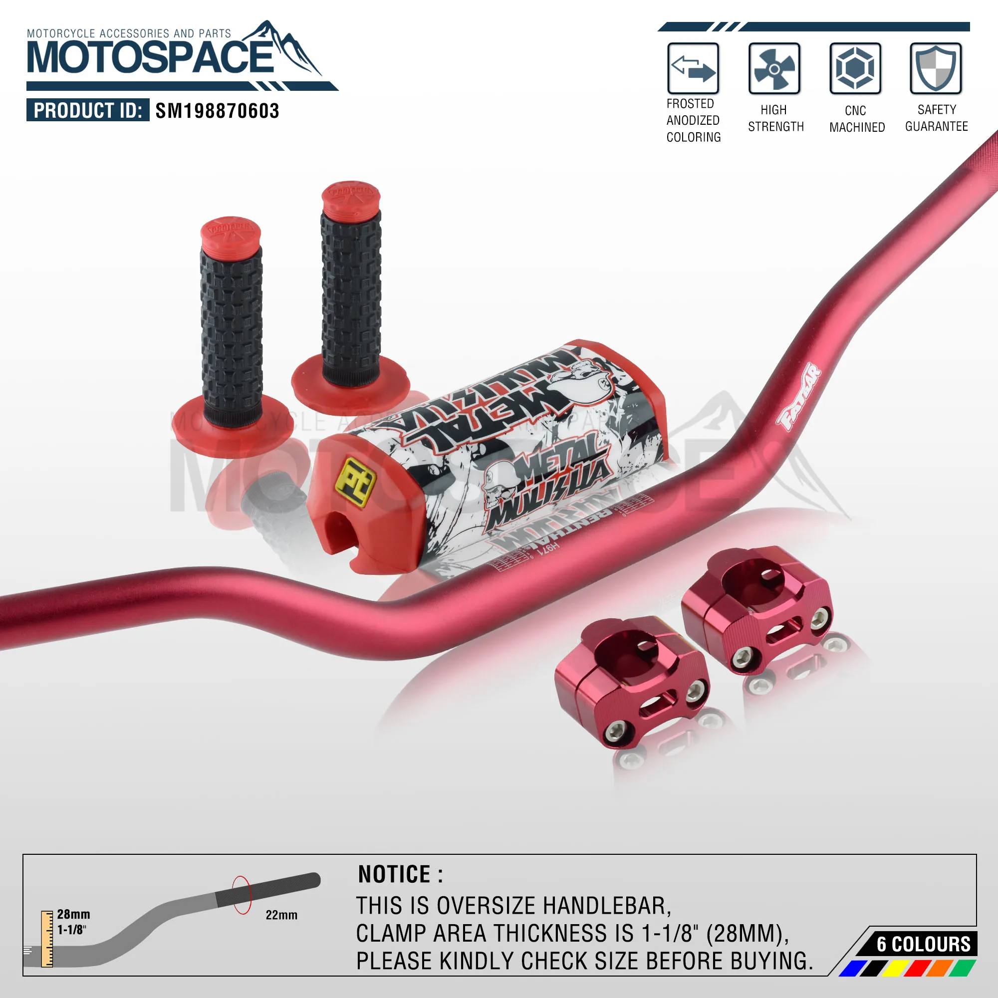 Руль для Pro Taper Pack Bar 1-1/" Renthal Fatbar Колодки Ручки Pit Pro Racing Dirt Pit Bike мотоцикл с адаптер cnc