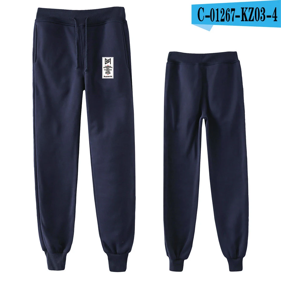 SuperM Korean Stylish Kpop Harajuku Printed Fashion Cool Jogger pant Fashion comfortable casual high quality sport trousers - Цвет: KZ03