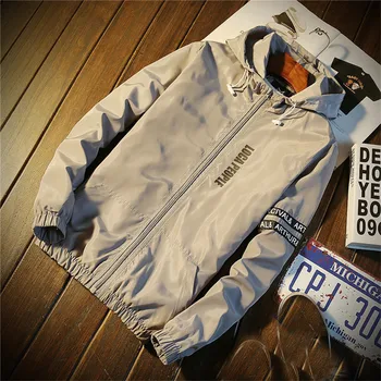 

Sports Jacket Man Spring Long Sleeve Hooded Thin Casual Loose Fashion Plus Size Solid Color Maggie's Walker Sportswear Outdoors