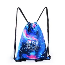 Bts bulletproof обувь для мальчиков Стиль Знаменитостей школьный холщовый мешок звезда модная сумка-мешок на шнурке Мужская и женская сумка