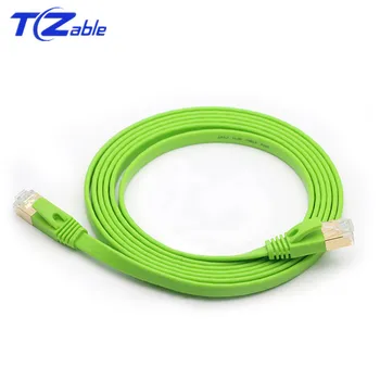 

5M Lan Cable rj45 Cat 7 Flat Ethernet Cables Green White Black Blue Cat7 Networking Cable For Wireless Router Modem 10 Gigabit