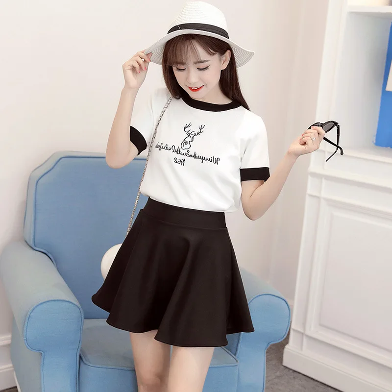 

High-waisted Skirt Students Slimming Pleated Short Skirt Solid Color Skirt Hair