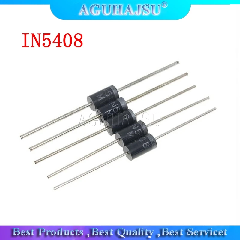 20 шт IN5408 1N5408 3A 1000V DO-27 с выпрямительным диодом | Электронные компоненты и