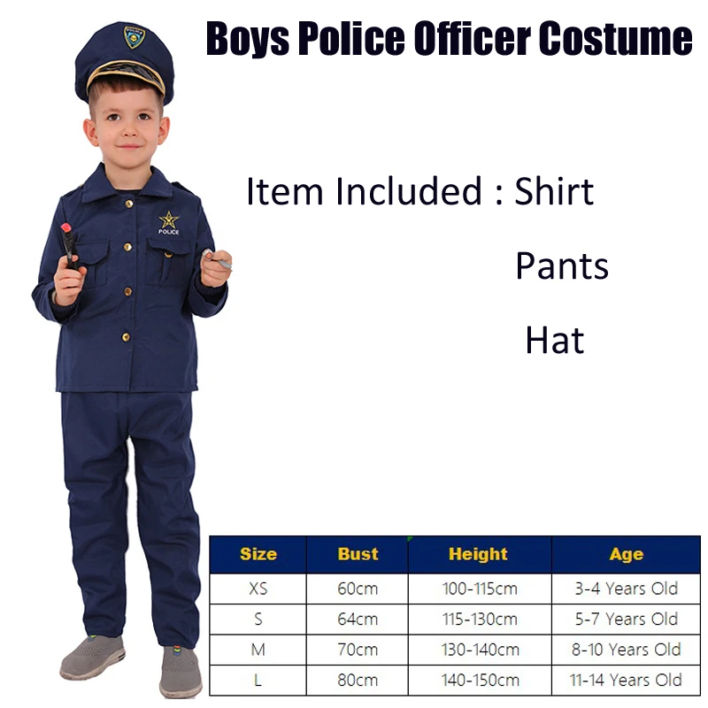 police dress for 5 years boy