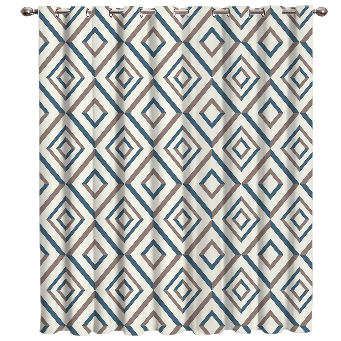 Green Modern Geometry Room Curtains Large Window Window Curtains