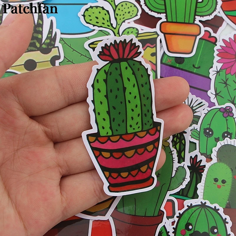 12 компл./лот Patchfan 36 шт./компл. кактус завод зеленые забавные наклейки пакеты мультфильм стиль для DIY настенный телефон Скрапбукинг альбом A2289