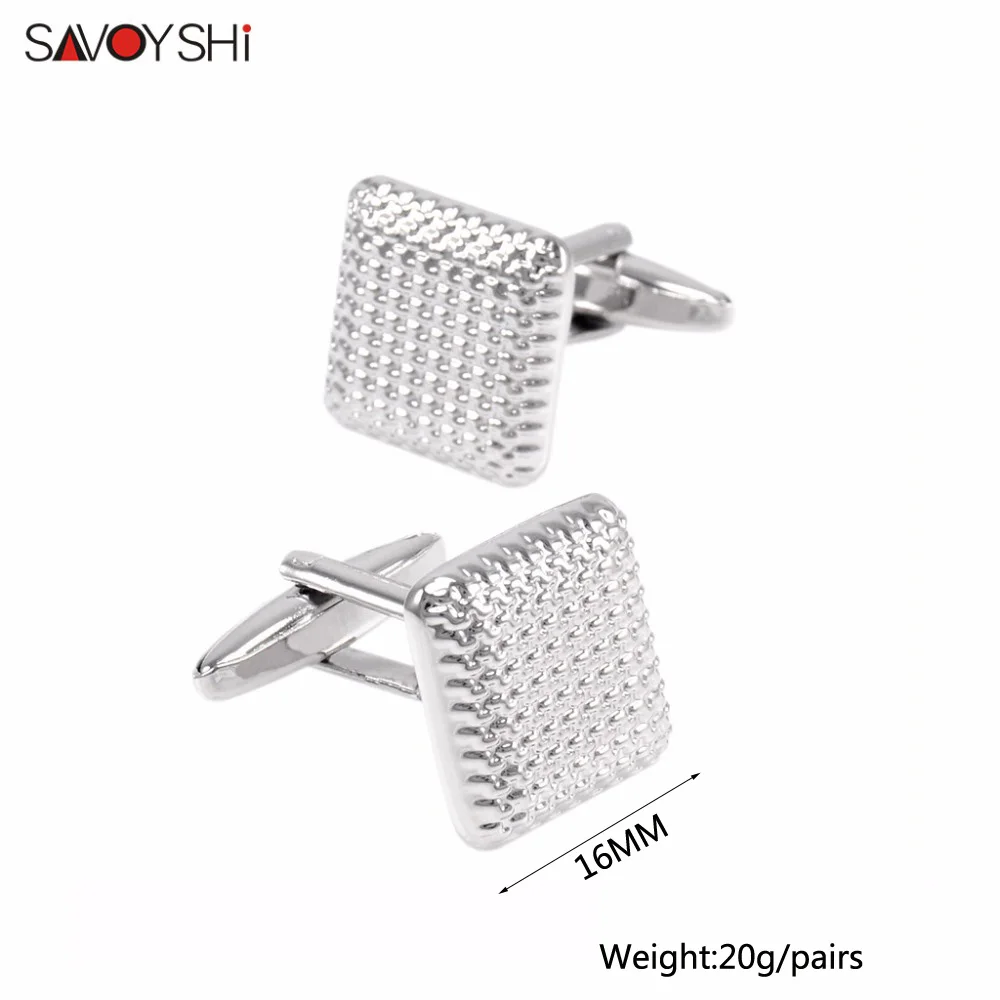 SAVOYSHI модный мужской костюм запонки для мужчин s высокое качество квадратная рубашка Запонки пуговицы мужские ювелирные изделия свадебный подарок